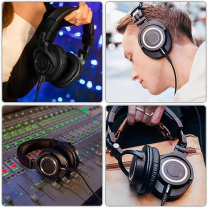 Zosvoses ATH M50X Cable Compatible with Audio Technica ATH-M50X, ATH-M40X, ATH-M60X, ATH-M70X Headphones, Coiled Audio Cable with 6.35mm Adapter, 5-10ft