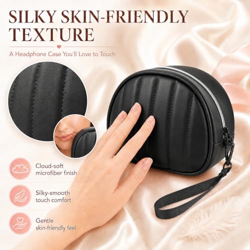 Soft-Touch Headphone Case for Sony, for JBL and for BERIBES-Black - color: Black