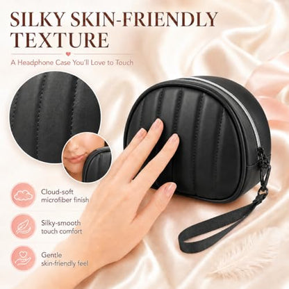 Soft-Touch Headphone Case for Sony, for JBL and for BERIBES-Black - color: Black
