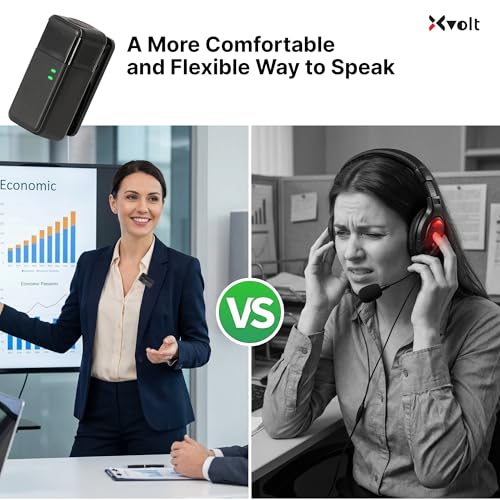 Wireless Voice Amplifier for Teachers with Microphone (Black) | Portable Rechargeable Bluetooth Speaker with Wireless Clip-On Mic Waist Strap for Classroom Teaching Public Speaking Training - size: 2-pack