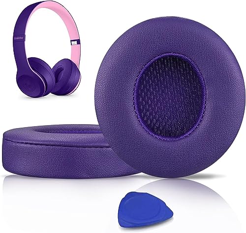 SoloWIT Earpads for Beats Solo 3 & Solo 2 On-Ear Headphones - Pop Purple - color: Pop Purple