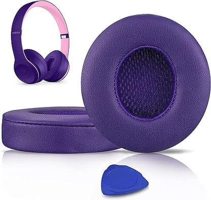SoloWIT Earpads for Beats Solo 3 & Solo 2 On-Ear Headphones - Pop Purple - color: Pop Purple
