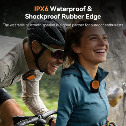 Wearable Bluetooth Speaker, Magnetic Clip on Mini Speaker, TWS Built-in Mic | Small Portable Speaker, IPX6 Waterproof, 2.2oz, 5.4 Bluetooth, Hands-Free Call, Gifts for Men Women, Outdoor Indoor Golf