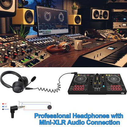 Mini XLR to 3.5mm Stereo Audio Cable Right Angle 1/8" TRS Plug to 3-pin Mini XLR Female Microphone Cable Coiled Mini XLR to 3.5mm Cable for DSLR Cameras,Microphones 1.64Ft (3-pin Mini XLR) - style: 3-pin Mini XLR