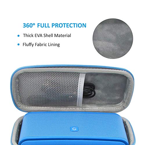 Case for Doss SoundBox Touch Wireless Bluetooth V4.0 Portable Speaker Protective Hard EVA Travel Shockproof Carrying Case Cover Storage Pouch Bag - Blue - color: Blue