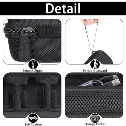 Aenllosi Hard Case for Rode ME/GO III/GO II Dual Channel Microphone, Black | EVA hard shell, Water-resistant design, Impact-resistant design, Protective case only - color: Black