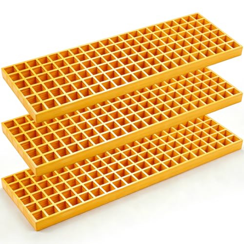 Cinnvoice 3 Pcs Frp Molded Grating Panel,31 x 9 x 1.5 Inches,Yellow - color: Yellow, size: 31 x 9 x 1.5 Inches