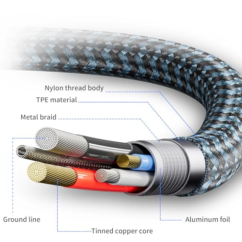 Meokse Headphone Extension Cable 3FT,3.5mm Male to Female Audio Cable,AUX Extension Cable 3.5mm Aux Jack Audio Extension Cable,3.5 mm Nylon Braided Extension for car Smartphones,Tablets,Media Players - size: 3FT/1M