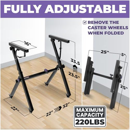 Liquid Stands Foldable Piano Keyboard Stand - 54-88 Key Z Style Adjustable Digital Piano Stand Electric Piano Stand - Portable Heavy Duty Music Stand for Kids, Adults - Sturdy Musical Keyboard Stand (Foldable Z-Style & Bench) - size: Foldable Z-Style With