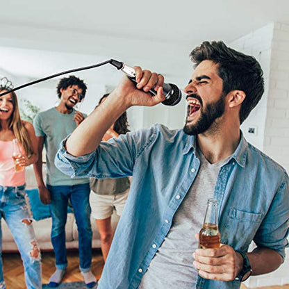 Karaoke Microphone for Singing, Perrycom Dynamic Microphone, Vocal Microphone with On Off Switch, Handheld Microphone Clip, XLR Mic- Cardioid - style: Super Cardioid