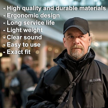 HQRP 2-Pin Hands Free with Earpiece and Push-to-Talk Microphone Compatible with Motorola Radio Devices DTR Series: DTR550 DTR 550, DTR650 DTR 650, DTR410, DTR 410 Plus HQRP Sun Meter