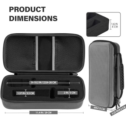 Microphone Case for JBL Wireless Two Mic System & Partybox Mics (CASE ONLY) | Customizable Foam, Handheld Dual Mic Travel Bag for Singing & Karaoke | Waterproof & Dirt Resistant - color: Grey