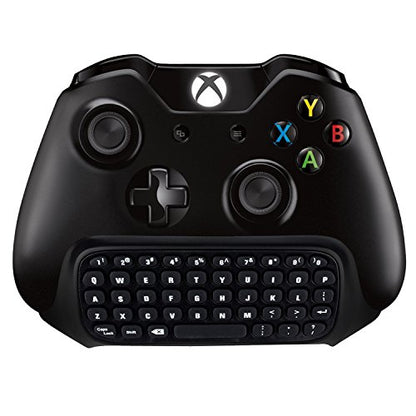 MoKo Green Backlight Keyboard for Xbox One Controller, Black | Wireless Chatpad with Headset & Audio Jack, Accessories fits Xbox One/One S/ Elite/2, Series X/S, 2.4G Receiver Included - color: Black