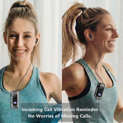 Wireless Headset Wireless Headphones Handsfree Call Wireless Earpiece Noise Cancellation Earbud Earphones Mic Compatible with Cell Phones Car Driver Trucker Business Office (Black Iron) - color: black iron