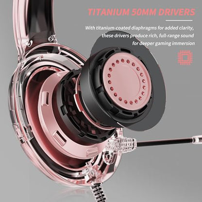BINNUNE Gaming Headset with Mic for PS4 PS5 Xbox Series X|S Xbox 1 PC NS, Wired Gaming Headphones with Microphone for PS 4|5 Xbox1