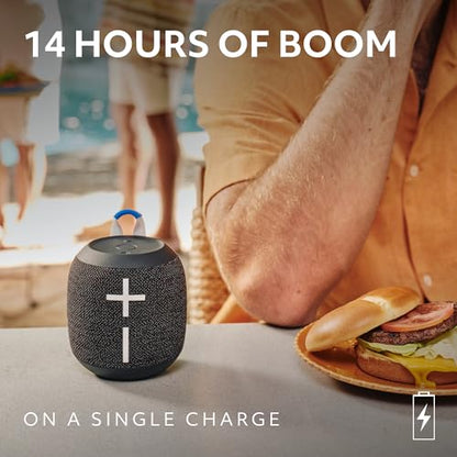 Ultimate Ears WONDERBOOM 4 Portable Waterproof Speaker - Blue | Balanced 360-Degree Sound and Bass, Dustproof, Floating, 131ft (40m) Range - color: Blue