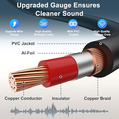 J&D 2 RCA Extension Cable, RCA Cable, Gold Plated Copper Shell Heavy Duty 2 RCA Male to Female Stereo Audio Extension Cable, 9 Feet - size: 9 Feet