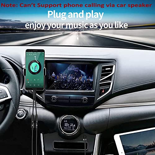 2 in 1 USB C to 3.5mm Headphone Audio and Charge Adapter, Type c to Aux Audio with PD 60W Fast Charge Adapter fit with iPhone 16 15 Pro Max, Galaxy S24 S23 S22, Pixel 9 8 7 6, iPad Pro/Macbook Air