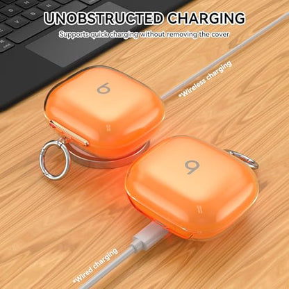 TPU Case for Beats Powerbeats Pro 2 2025 with Keychain,1 Pack - color: orange