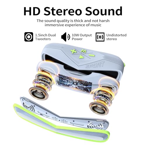 Bluetooth Speaker IPX7 Waterproof, Outdoor Portable Speakers Wireless BT5.3/AUX/TF Card, Extra Long Playtime, Shower Speaker for Home Travel Swimming Pool Party Beach Pool Sports Men Gift