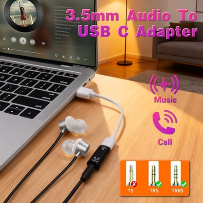 Poyiccot USB Type C to 3.5mm Headphone Adapter 2Pack, USB C Female to Aux Female Adapter, Type C to Aux Converter HiFi Stereo DAC Headphone 3.5mm Jack for iPhone 15,Galaxy, Mackbook, Black - style: 2 Pack Female to Female Black