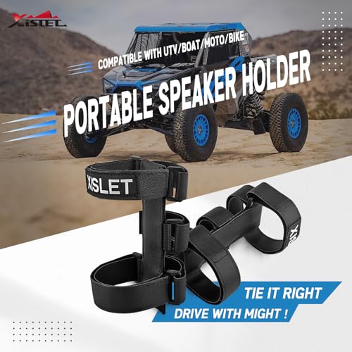 Portable Speaker Mount for UTV Sound Bar Fits JBL Side by Side Accessories | Golf Cart, Ebike, Scooter, Boat, Railing, Removable Bluetooth Wireless JBL Speaker Holder Strap, Fits JBL Charge 5 6 Flip 5 6 - style: Without Carabiner