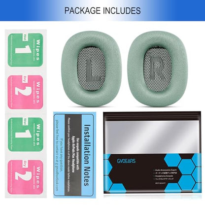 Ear Cushions for Apple AirPods Max - Mesh Fabric Ear Cups Cover Replacement | G GVOEARS Upgraded Ear Pads for Air Pods Max 1&2 Headphones (Green) - color: Green