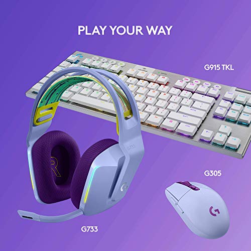 Logitech G733 Lightspeed Wireless Gaming Headset - Lilac - color: Lilac