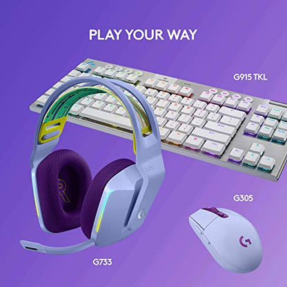 Logitech G733 Lightspeed Wireless Gaming Headset - Lilac - color: Lilac