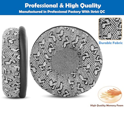 PC960 Headphone Reinforced Durable Fabric Replacement Earpads Compatible with Logitech PC960 960 USB H650E H650e H820e Wireless Headphone Earpads Cushion
