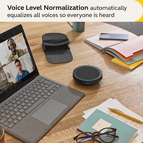 Jabra Speak2 55 Wireless Bluetooth Speakerphone - Compact and Portable Speaker with 4 Noise-Cancelling Mics, Full-Range 50mm Speaker & Wideband Audio - Certified for Zoom and Google Meet - Dark Grey - style: All Platforms