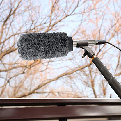 NTG3 Microphone Windscreen - Deadcat/Windmuff for Rode NTG-3, Sennheiser MKH416 Shotgun Mic, Wind Shield Up to 7.1" Long by YOUSHARES - color: 02_Gray
