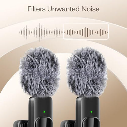 Labstandard Wireless Lavalier Lapel Microphone for iPhone, iPad, mini Video Recording Mic for Interview Video Podcast Vlog YouTube & Livestream, Noise Reduction, Plug & Play (3-in-1 Port) - style: 3-IN-1 Port
