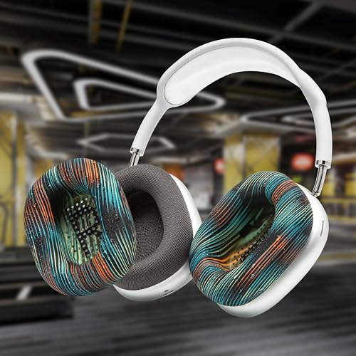 WC SweatZ Max - Patented Silicone Sweat Covers for AirPods Max 1 | Made by Wicked Cushions | (Does Not Fit AirPods Max 2). Sweatproof, Full Earpad Protection | The Simulation - color: The Simulation