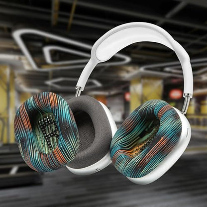 WC SweatZ Max - Patented Silicone Sweat Covers for AirPods Max 1 | Made by Wicked Cushions | (Does Not Fit AirPods Max 2). Sweatproof, Full Earpad Protection | The Simulation - color: The Simulation