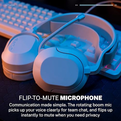 JLab Nightfall Wireless Gaming Headset, Bluetooth 5.3, White - color: Cloud White