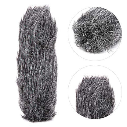 Acouto Microphone Windshield Furry for RODE VideoMic, Outdoor Recorder Wind Cover Furry Microphone Windscreen Muff
