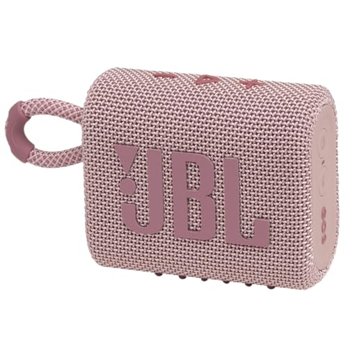 JBL Go 3 - Portable Mini Bluetooth Speaker, big audio and punchy bass, IP67 waterproof and dustproof, 5 hours of playtime, speaker for home, outdoor and travel (Pink) - color: Pink, style: GO3