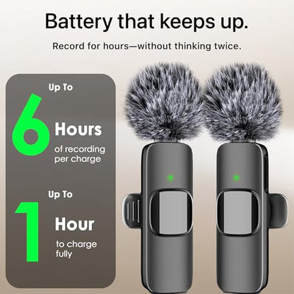Mini Mic Pro (Latest Model – #1 Microphone for iPhone & Android, Wireless Mini Microphone, Clear Voice, Noise Cancelling, Lavalier Mic for TikTok, YouTube & Interviews (iPhone 14 & Below) - style: Lightning Only (iPhone 14 & Older)