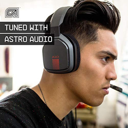 Xbox One/닌텐도 스위치 / PS4 / PC 및 Mac 용 ASTRO 게이밍 A10 헤드셋 - 로지텍의 유선 3.5mm 및 붐 마이크 - 대량 포장 - 레드/블랙