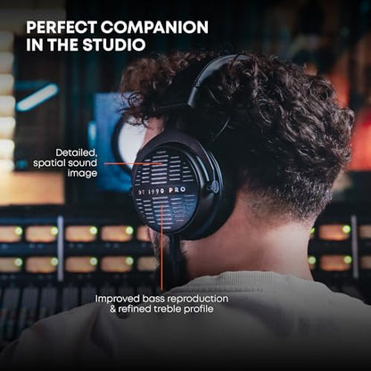 beyerdynamic DT 1990 PRO MKII Wired Over-Ear, 30 Ohm, Open Back, Professional Recording Studio Monitor Headphones for Mixing, Editing, Audiophile, DJ Stereo Headsets, Made in Germany, Black