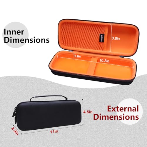 LTGEM Compatible with JBL Wireless Two Microphone/JBL PartyBox Mic, Orange | Fit Sony ULT MIC, Receiver and Battery, Case Only - color: Orange