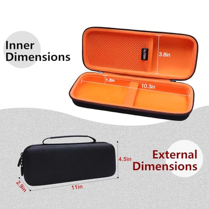 LTGEM Compatible with JBL Wireless Two Microphone/JBL PartyBox Mic, Orange | Fit Sony ULT MIC, Receiver and Battery, Case Only - color: Orange