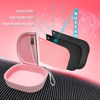 XANAD Hard Case for Bose QuietComfort, QC Ultra, QC 45, QC 35, QC45 SE, QC SE or Skullcandy Crusher Evo, Hesh ANC, Hesh Evo, Crusher ANC 2, Crusher, Riff 2 Noise Headphones（Outer Pink +Inner Pink） - color: Outer Pink +Inner Pink
