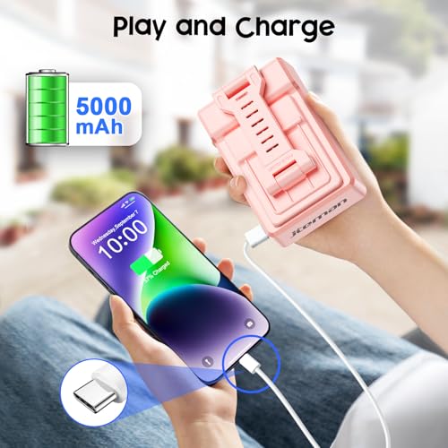 JTEMAN Gifts for Men Women,Cell Phone Stand with Bluetooth Speaker,Cool Tech Gadgets,Unique Birthday Gifts for Men Husband Mom Dad-Pink - color: Pink