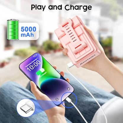 JTEMAN Gifts for Men Women,Cell Phone Stand with Bluetooth Speaker,Cool Tech Gadgets,Unique Birthday Gifts for Men Husband Mom Dad-Pink - color: Pink