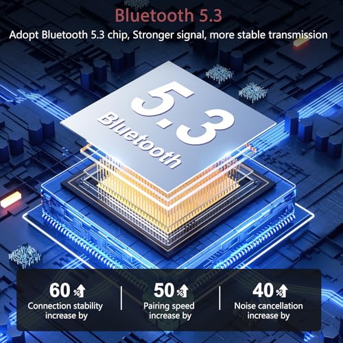 LOFICOPER Bluetooth 5.3 Transmitter Receiver, 3.5mm Aux Adapter, 33ft Range | Hands-Free Driving, 14H Battery Life in RX, Low Latency, Stable Connection, for Airplane, Car, Headphones, Home Stereo, TV - color: Black