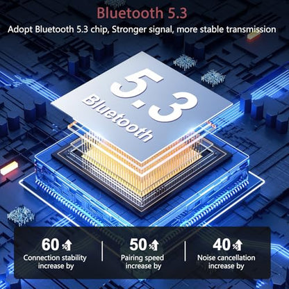 LOFICOPER Bluetooth 5.3 Transmitter Receiver, 3.5mm Aux Adapter, 33ft Range | Hands-Free Driving, 14H Battery Life in RX, Low Latency, Stable Connection, for Airplane, Car, Headphones, Home Stereo, TV - color: Black