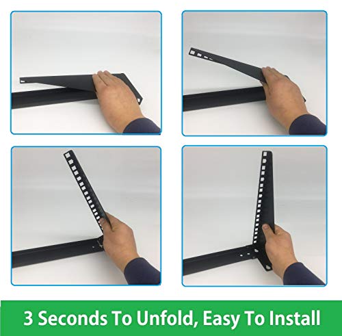 6U Steel Wall Mount Rack Vertical and Horizontal Mounting | For 19 inches IT, Studio, Networking Euipment Including Mounting Hardware (6U) - size: 6U