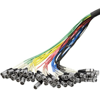 Seismic Audio - SAXQ-32x8x100 - 32 Channel 100' XLR Snake Cable with XLR and 1/4" Returns on the Box - size: 100 Foot - 32 Send x 8 Return